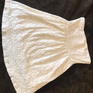 Strapless white lace dress from Forever 21